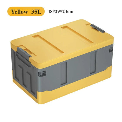Large Camping Storage Box Portable Waterproof Container Outdoor Storage Case Durable Multi Purpose Foldable Car Trunk Organizer