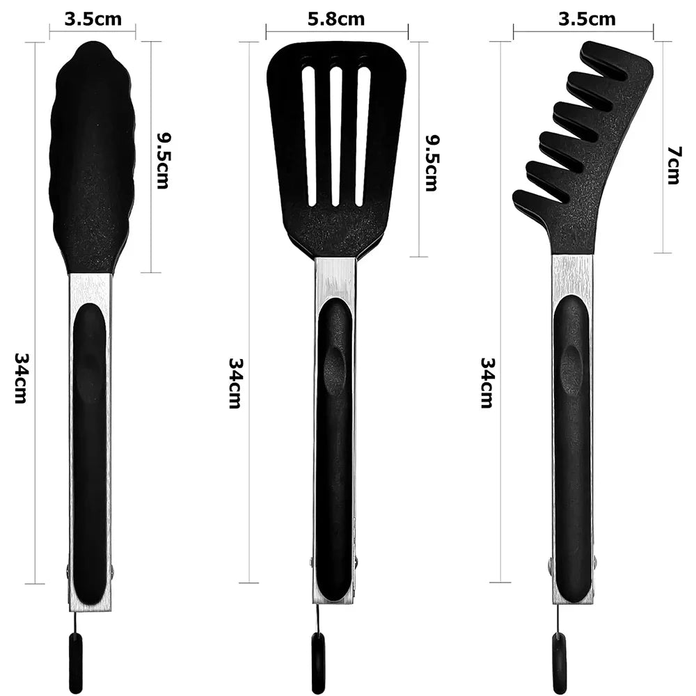 9 12 inch Kitchen Tongs For Cooking with Silicone Tips Heat Resistant Locking Cooking Tongs Non-Stick Food Tongs YY211