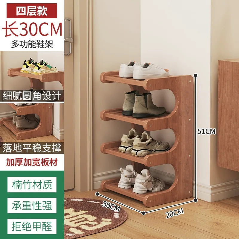 The shoe rack  and the narrow multi-layer storage rack in the household corner enters the door. Small space-saving shoe cabinet