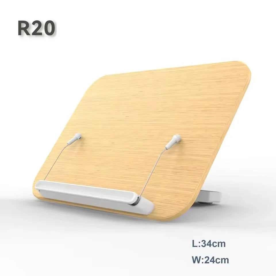NEW Book Stand for Reading Adjustable Book Holder with 360° Rotating Base Elastic Page Clips Foldable Desktop Riser Stand