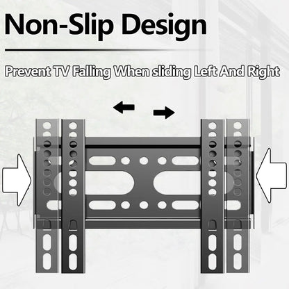 TV Wall Mount Fixed for Most 14-42" LED, LCD and Plasma Flat/Curved TVs with Max VESA 200X200 Space Saving Universal TV Bracket