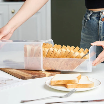 Bread Loaf Container Clear Airtight Bread Box With Lid Sandwich Bread Holder For Homemade Bread Tall Bread Saver For Kitchen
