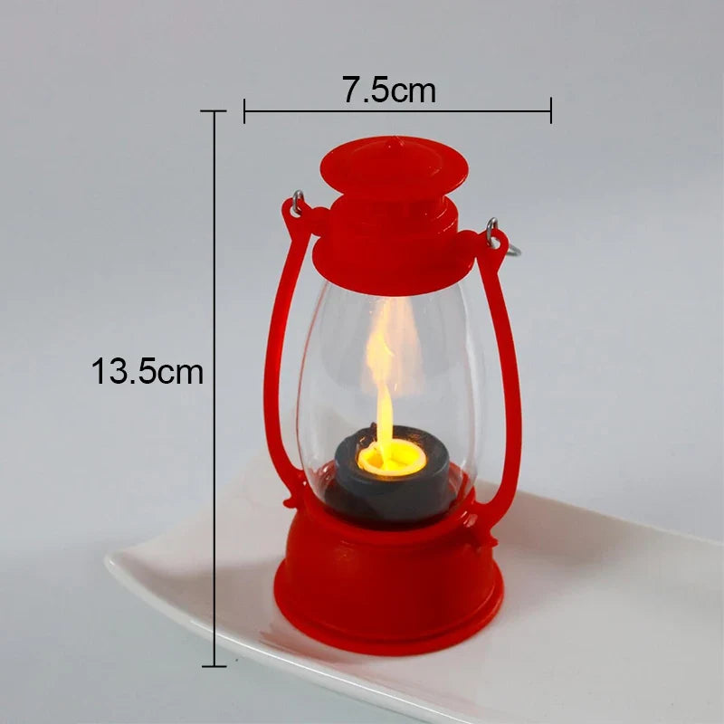 Calcifer Flameless Night Light Halloween Retro Decorative Candle Light Cartoon Anime Kerosene Lamp Bedroom Bedside Table Lamp