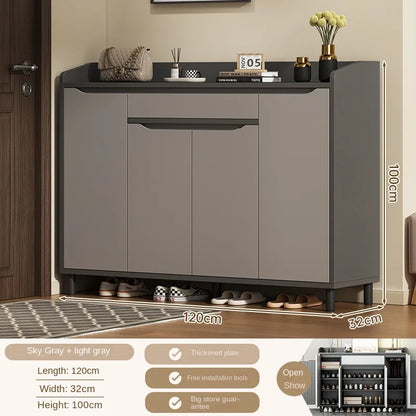 Shoe cabinet household multi-layer shoe rack entrance porch multi-function storage cabinet large capacity storage cabinet