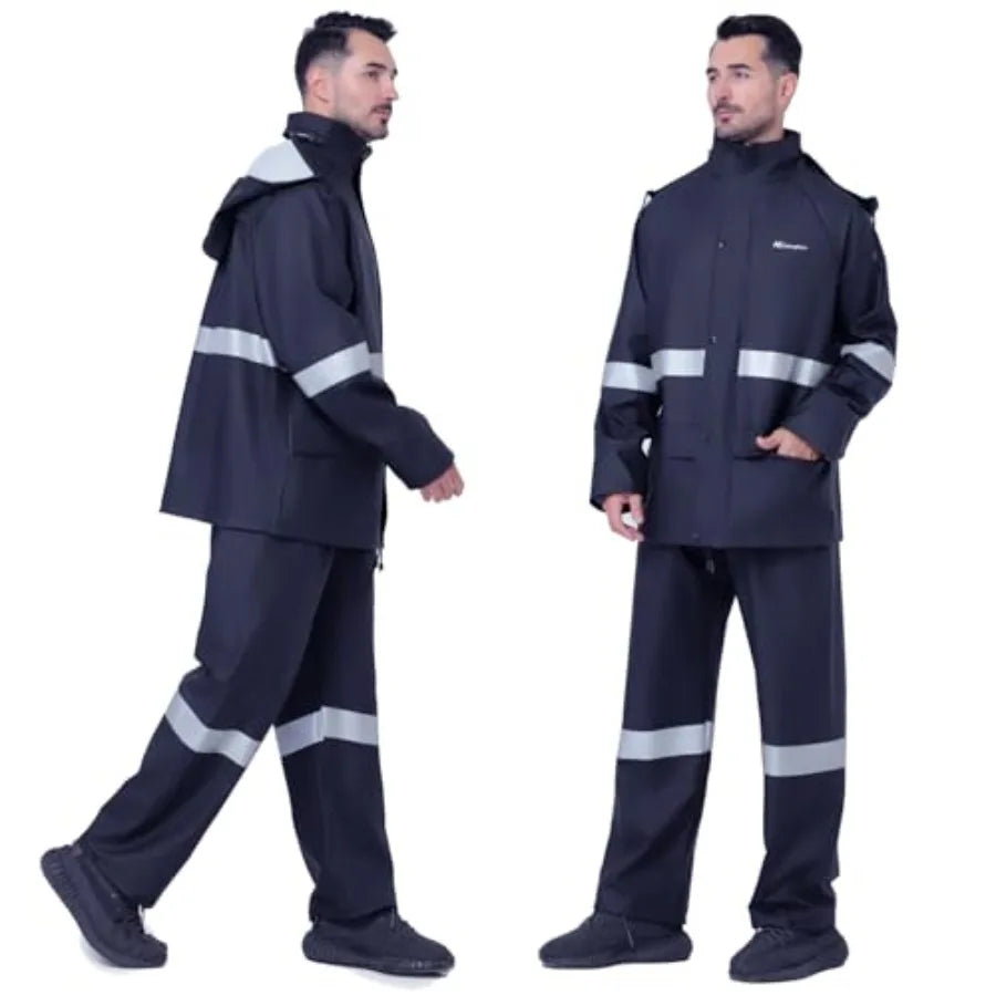 Rain Suits for Men Waterproof Heavy Duty Rain Gear Women Jacket Coat with Pants