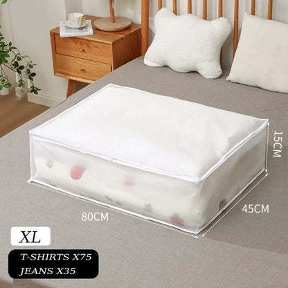 Underbed Storage Bag Foldable Quilt Bag Wardrobe Clothes Storage Box Dustproof Organizer Large Capacity Quilt Storage Bag