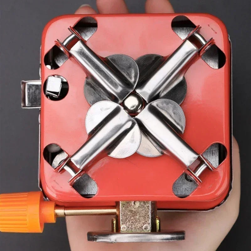 Portable Camping Burner Foldable Windproof Gas Stove High Efficiency Lightweight for Backpacking Hiking Mini Picnic BBQ Grill