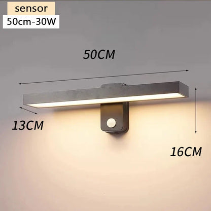 LED Outdoor Wall Lamp IP65 Motion Sensor Waterproof Rotatable Porch Light Villa Entrance Courtyard Living Room Home Decorative