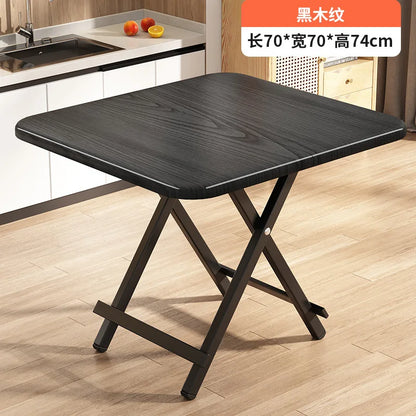 Folding Dining Table Portable 80X80Cm Compact Square Lightweight Carry Handle Easy Setup Small Apartment Home Office Camping