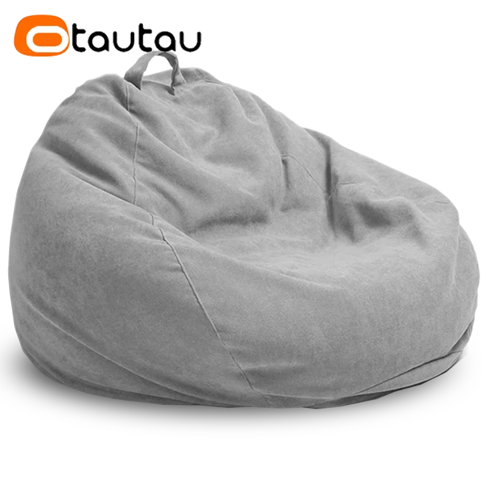 OTAUTAU Thick Waterproof Cotton Bean Bag Cover Without Filler Outdoor Pouf Chair Beanbag Puff Sofa Lounge Recliner Sac DD023