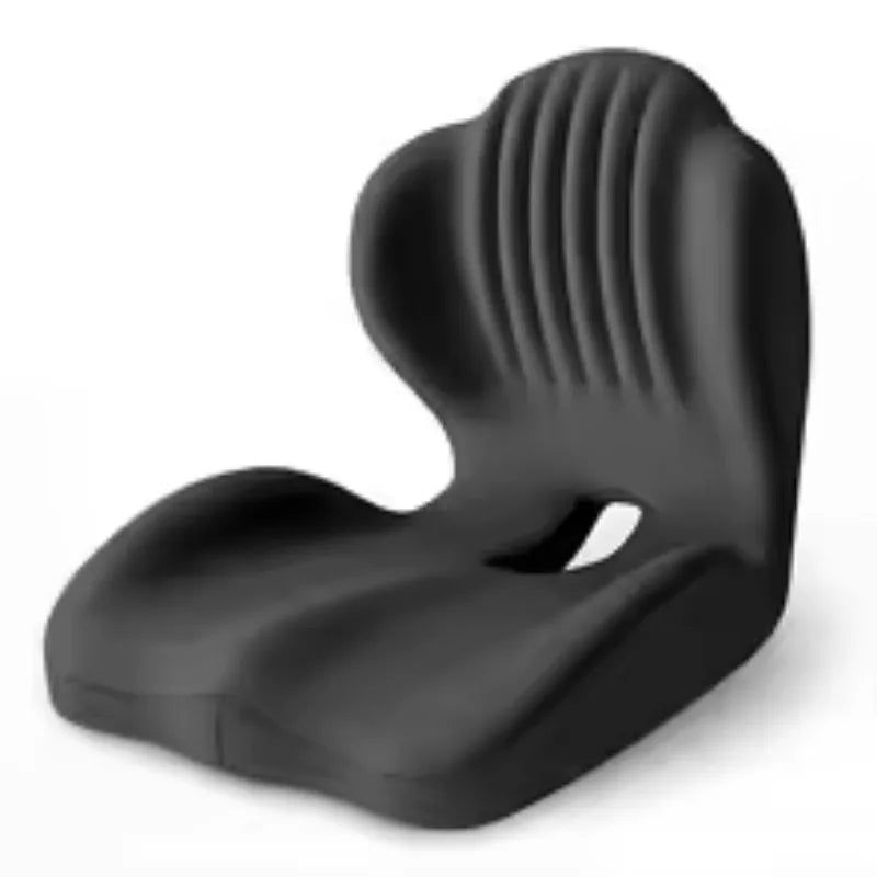 Memory Foam Lumbar Support Cushion - Ergonomic Back Pain Relief for Office Chair & Car Seat, Long Sitting Comfort