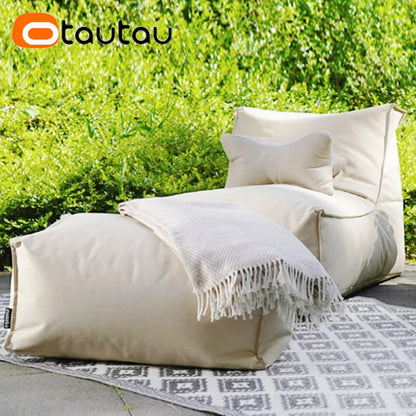 OTAUTAU Outdoor Oxford Bean Bag Cover Swim Pool Float Lounger Beach Club Pouf SF505【No Filler!You Need To Fill It By Yourself!】