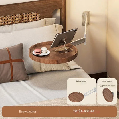Foldable Wall Mounted Table Bedside Storage Cabinets Multi-Purpose Floating Shelves for Bedroom Living Room Compact Tea Tables