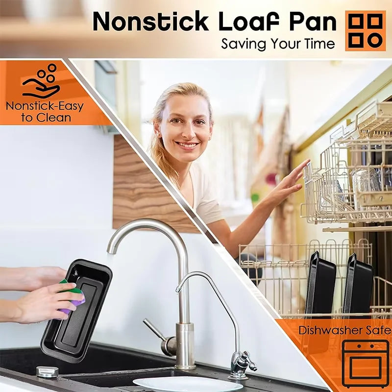 1 Piece Rectangle Loaf Pan Nonstick Carbon Steel Baking Bread Pan Kitchen Baking Tin Oblong Bread and Meat Bakeware YY121