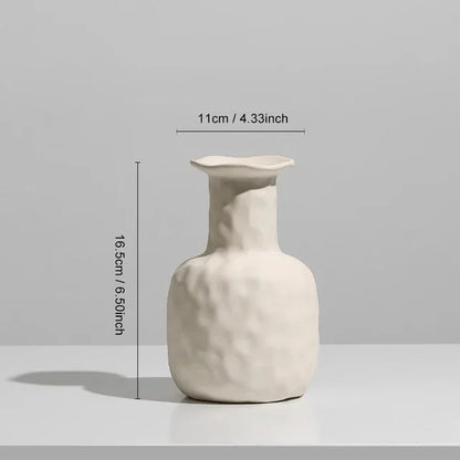 Nordic Style Flower Vase Morandi Geometric Vase Ceramic Art Crafts Bedroom Living Room Desktop Decoration Vase Decoration Home