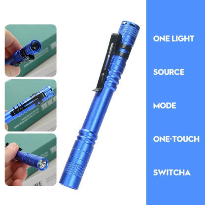 LED Flashlight Pen Light Mini Portable 1000 lumens 1 Switch Mode led flashlight For the dentist and for Camping Hiking Out
