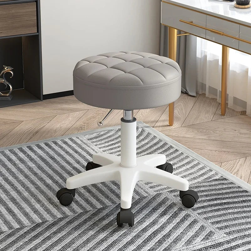 Massage stool Beauty salon stool Lifting rotating round stool Hair manicure Barber shop stool Round stool with wheels