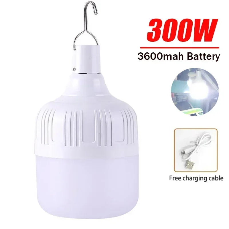 Solar Powered Lamps Portable Led Bulbs 80-500W LED Energy Saving Light for Outdoor Camping Tent Night Fishing Emergency Lights