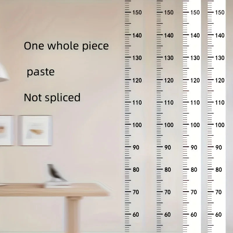 2m Wall Height Measurement Card - Modern Style, Durable PC Material, Writeable & Removable, Accurate 2m Per Sheet|Wall Decor