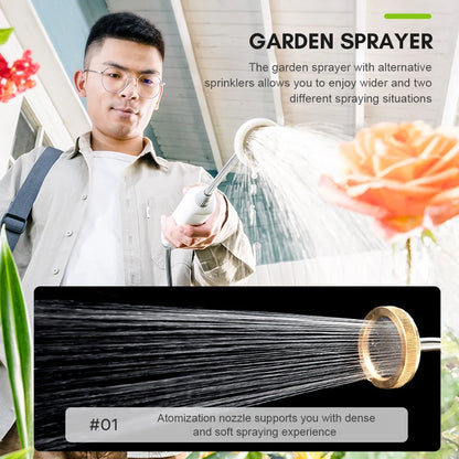 5L Electric Garden Sprayer Pump Sprayer with 2200mAh Rechargeable Battery Plant Mister with 2 Alternative Spray Lances USB