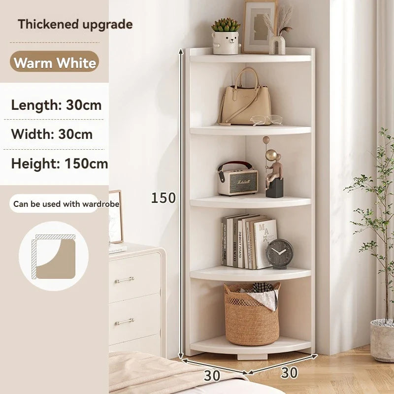 Corner storage cabinet for home use, simple foyer, coat rack, corner wall display cabinet, floor standing bookshelf, bedroom sid