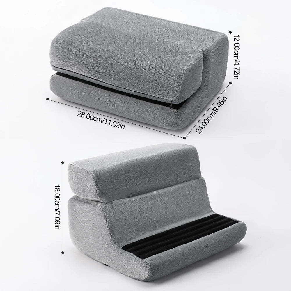 Multi-functional Tablet Pillow Stand，4 Angles For Comfortable Reading and Watching Of Mobile Phone Tablet Reading Stand，Foldable
