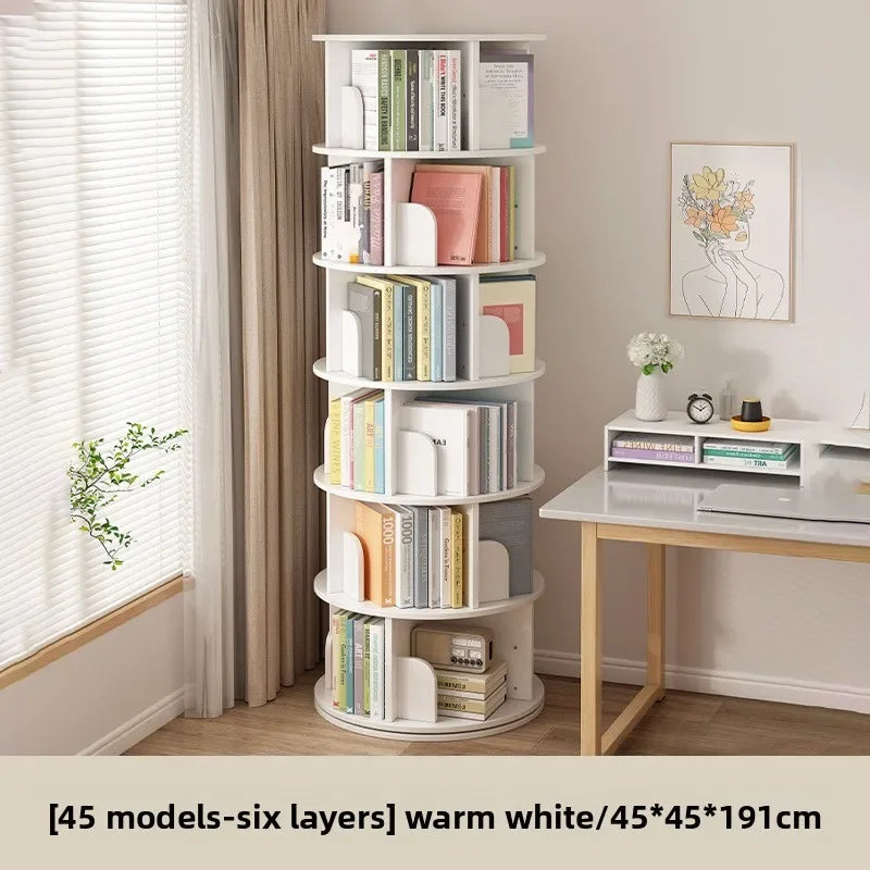 Rotating bookshelf Floor storage shelf Children's simple picture book rack