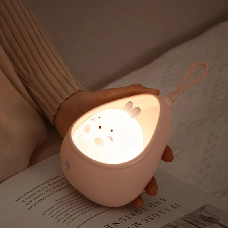 LED Night Light Intelligent Human Sensing USB Rechargeable Sleep Light Bedroom Bedside Corridor Desktop Decoration Table Lamp