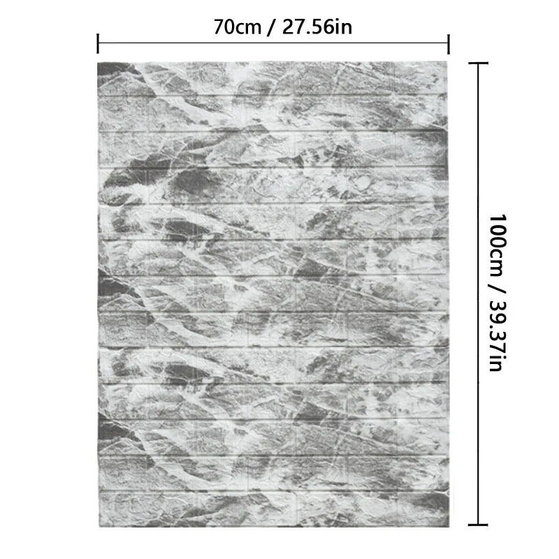 70cmx1/2/3/5/10m 3D Paper Wall Adhesive Living Room PVC Self-adhesive Panels Home Decoration Wallpapers Waterproof Wall Stickers