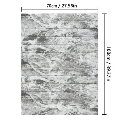 70cmx1/2/3/5/10m 3D Paper Wall Adhesive Living Room PVC Self-adhesive Panels Home Decoration Wallpapers Waterproof Wall Stickers