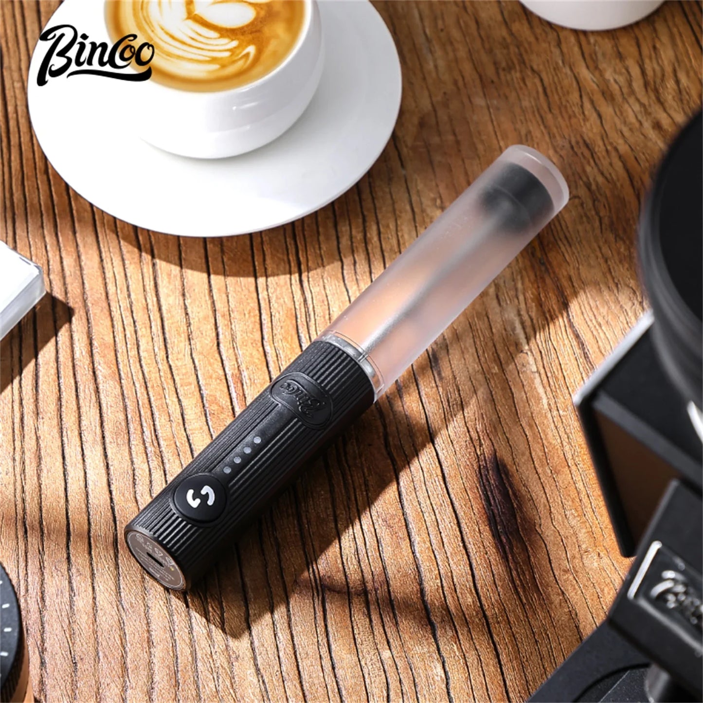 Bincoo USB Rechargeable 2-Speed Milk Frother, Handheld Foam Maker & Mini Mixer for Coffee Latte and Kitchen Cooking Tools