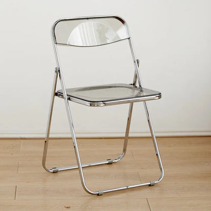Internet celebrity folding chair acrylic transparent chair completed photo without chair simple folding crystal diningchairstool