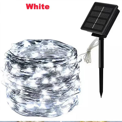 50/100/200/300/400LED Solar LED Light Outdoor Festoon Garden Fairy Light String Waterproof Christmas Garland Yard Decoration
