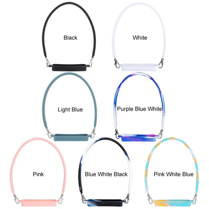 Soft Silicone Water Bottle Handle Silicone Portable Thermo Bottle Sling Carrier Holder With Strap for  Stanley Cup Accessories