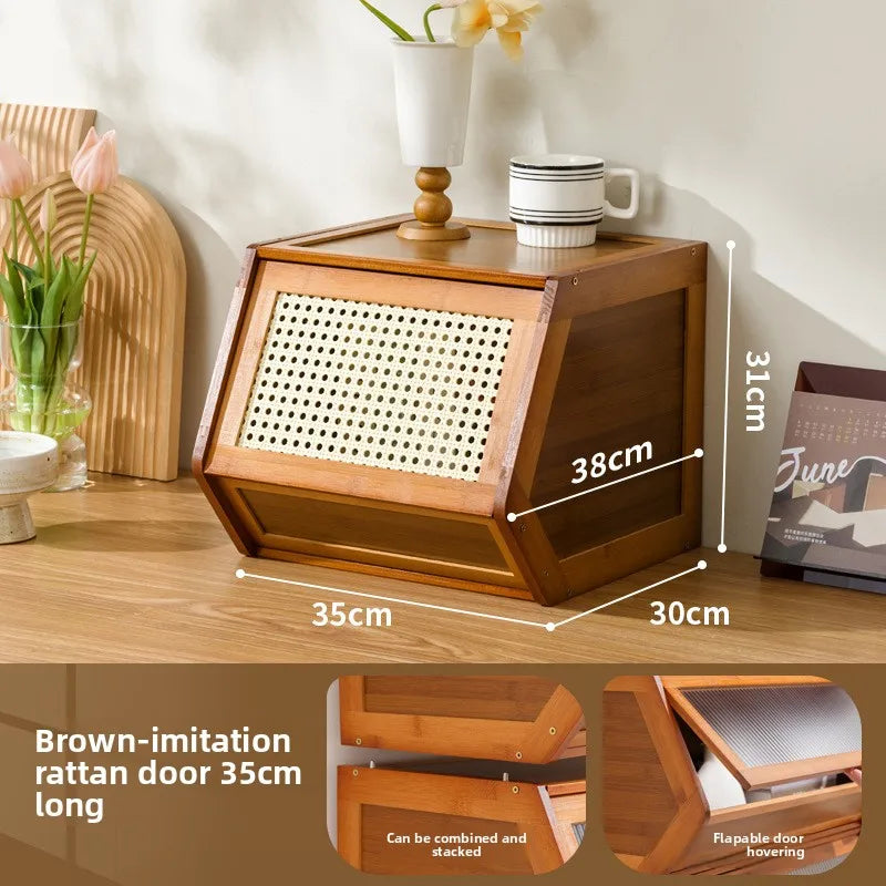Multi functional stackable storage cabinet with lid, miscellaneous storage box, household storage box, bedside cabinet