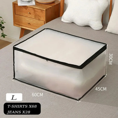 1-2Pcs Underbed Storage Bag Foldable Quilt Bag Wardrobe Clothes Storage Waterproof Dustproof Organizer Large Capacity StorageBag