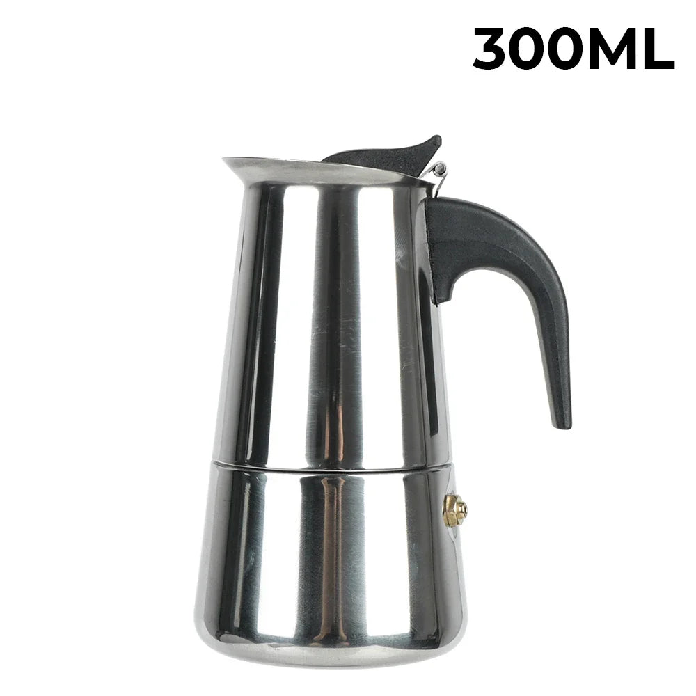 New 50ml-600ml Moka Pot Aluminum Household Electric Burner Stove Top Espresso Percolator Coffee Maker Coffee Extraction Pot