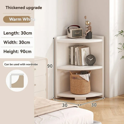 Corner storage cabinet for home use, simple foyer, coat rack, corner wall display cabinet, floor standing bookshelf, bedroom sid