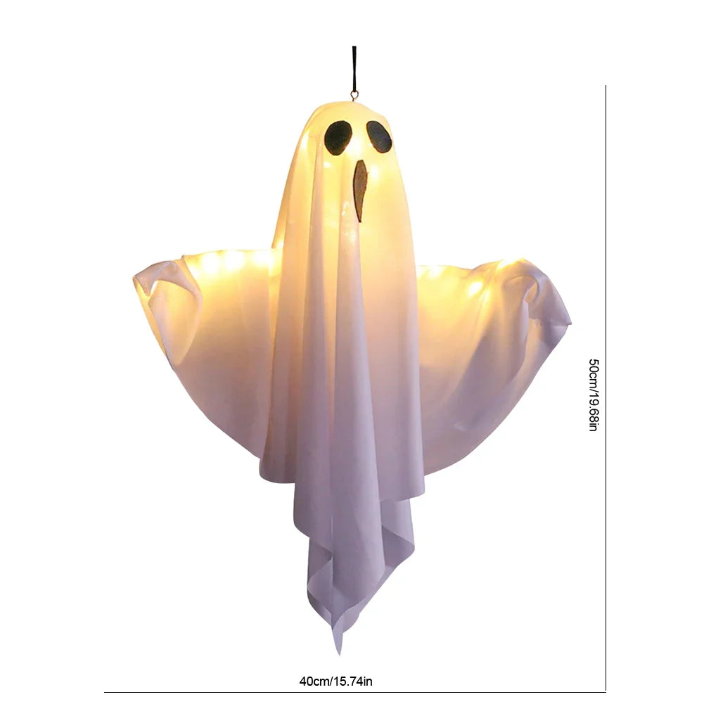 1/3PCS Spooky Ghost Halloween Decoration Waterproof Halloween LED Fabric Hanging Ghost Light for Lawn Garden Home Party Decor