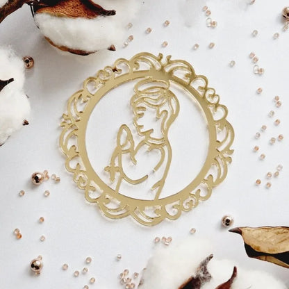 Ins Cross Christ Birthday Cake Topper Gold Acrylic Dove Cross for Eucharist Baby Baptism Party Cake Toppers Dessert Decoration