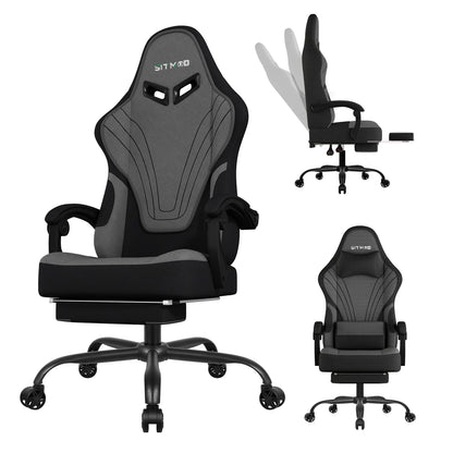 Gaming Chair, Big and Tall Gaming Chairs for Adults with Footrest and Lumbar Support, Comfortable Ergonomic Computer Chair