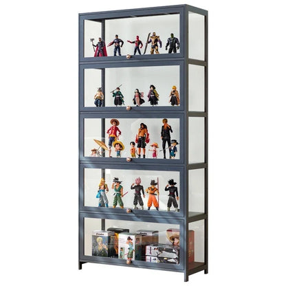 Handmade display cabinet, imitation glass transparent dustproof display cabinet, Lego toy acrylic storage box, bookshelf shelf