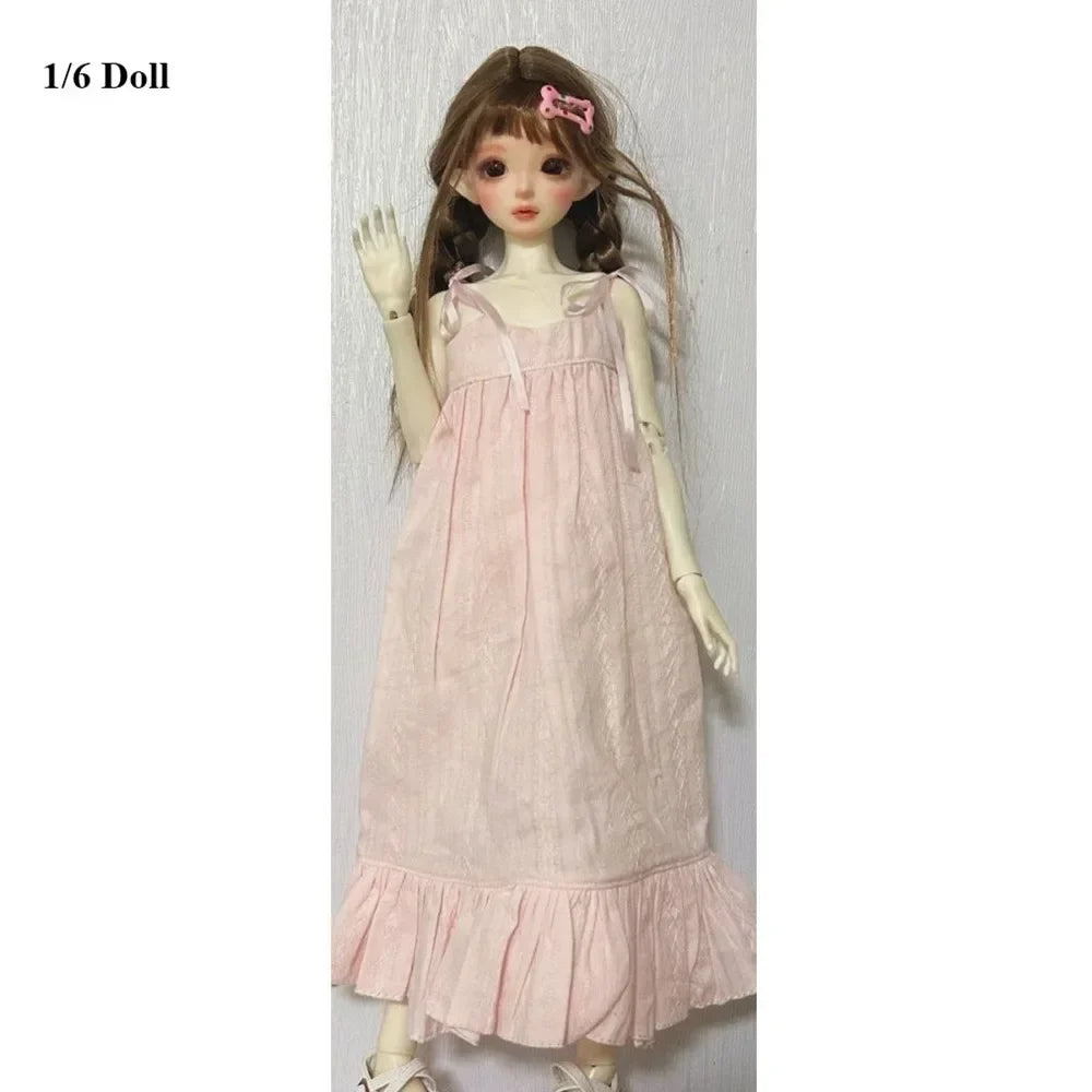 Handmake Doll Dresses Pajamas Mini Fashion Doll Princess Long Skirt DIY Accessories for 1/3 1/4 1/6 BJD 30/45/60cm Dolls