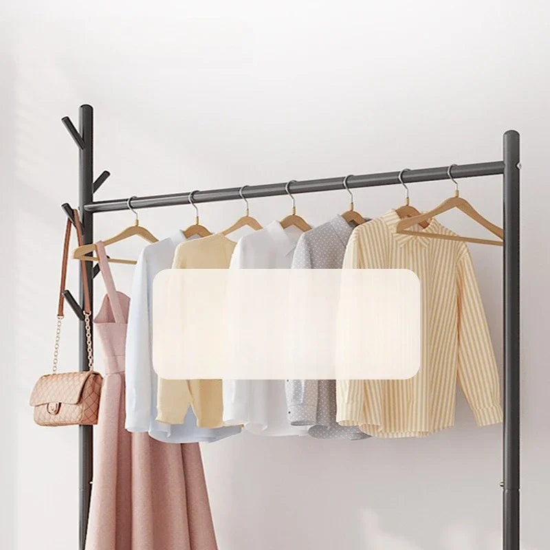 Foldable Standing Coat Rack Clothes Hanger Floor Coat Stand Portable Collapsible Organizer Bedroom Balcony Entryway Hall