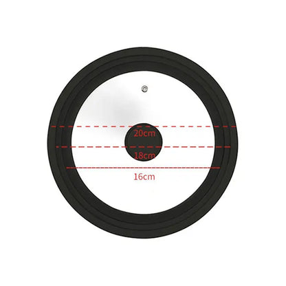 Multi Size Universal Lid for Pots Pans Cookware Tempered Glass Lid for Skillets with Silicone Rim Replacement Lid for Frying Pan