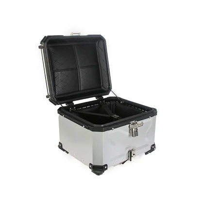 Motorcycle Top Case 55L Universal Motorcycle Rear Box Aluminum Alloy Motorbike Trunk Travel Luggage Storage Tour Tail Box