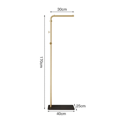 Cream Minimalist Floor Coat Rack Entryway Standing Coat Stand Multifunctional Bedroom Clothes Hanger Shelf Organizer Furniture