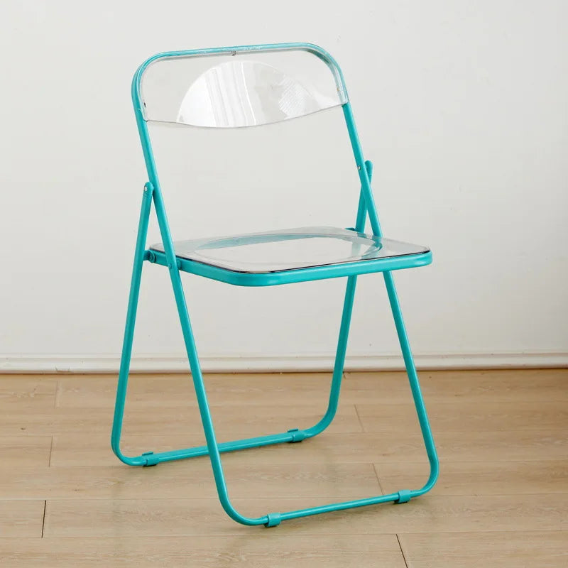 Internet celebrity folding chair acrylic transparent chair completed photo without chair simple folding crystal diningchairstool