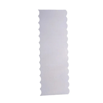 1 Piece Stainless Steel Cake Scraper Metal Cake Scraper Smoother Double Sided Patterned Edge Cake Decorating Comb YY126