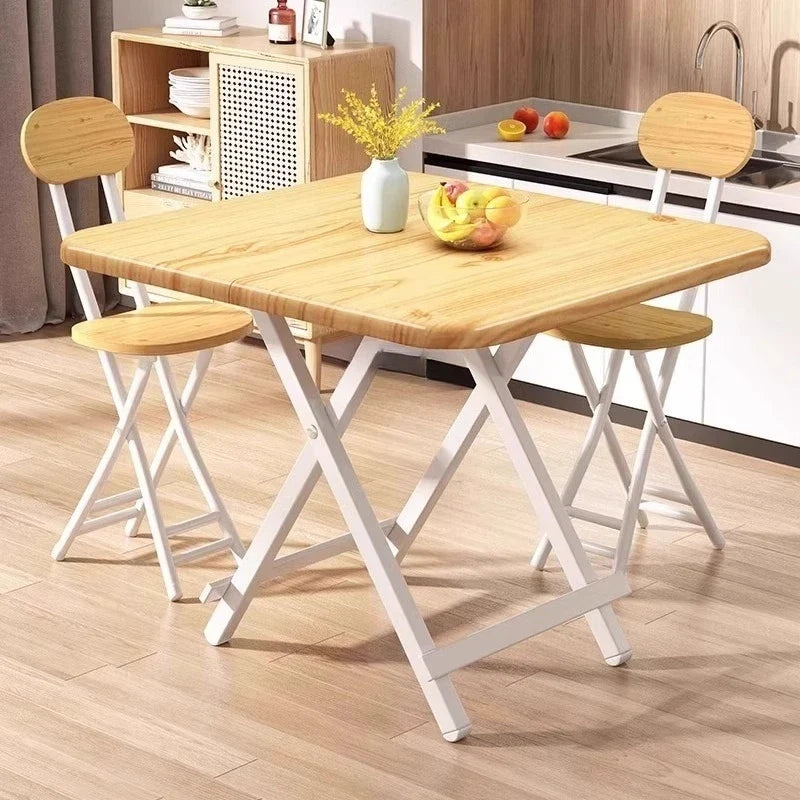 Folding Dining Table Portable 80X80Cm Compact Square Lightweight Carry Handle Easy Setup Small Apartment Home Office Camping